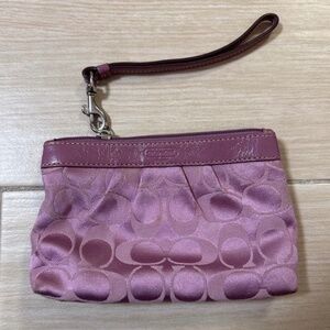 Coach Purple Signature Wristlet